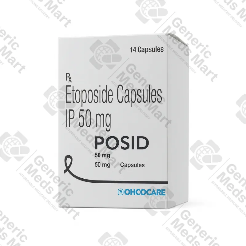 Posid 50 mg etoposide capsules (1 pack / 8 caps) for small cell lung cancer
