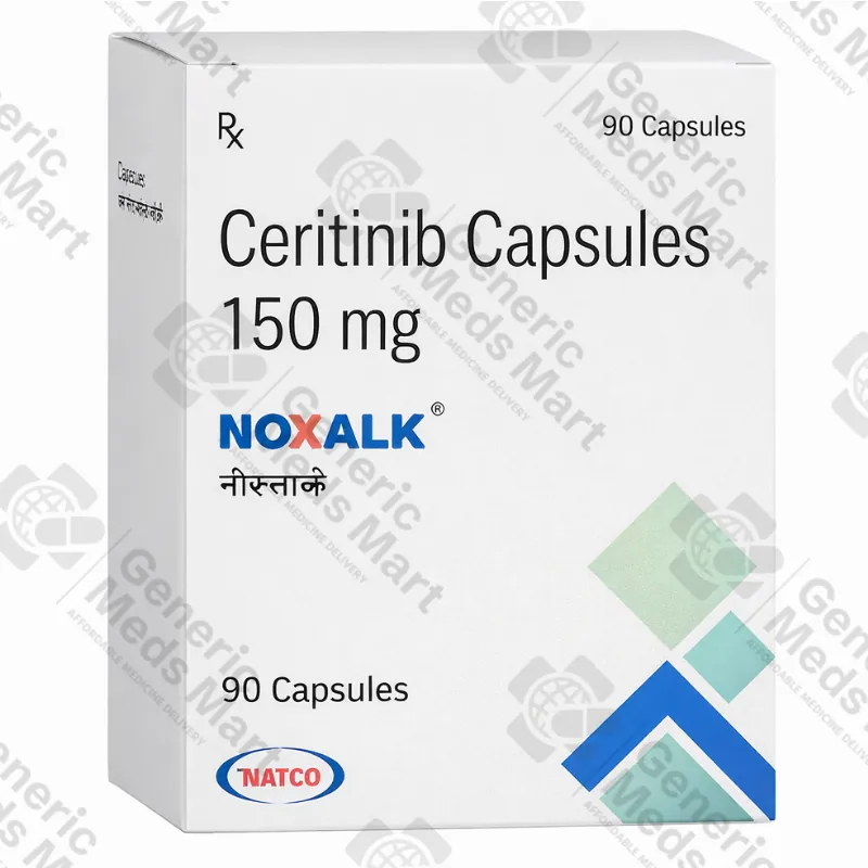 Noxalk 150 mg ցերիտինիբ (Ceritinib) պարկուճների փաթեթ (90 պարկուճ)՝ ALK-դրական NSCLC-ի համար