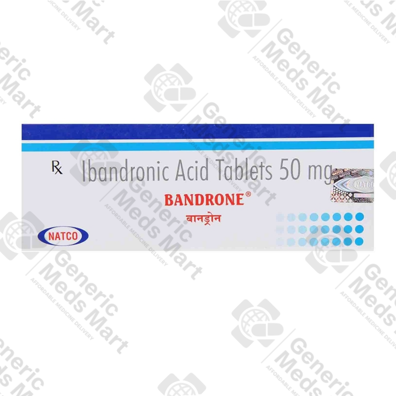 Bandrone 50 mg Ibandronic Acid tablets for osteoporosis and bone metastases treatment