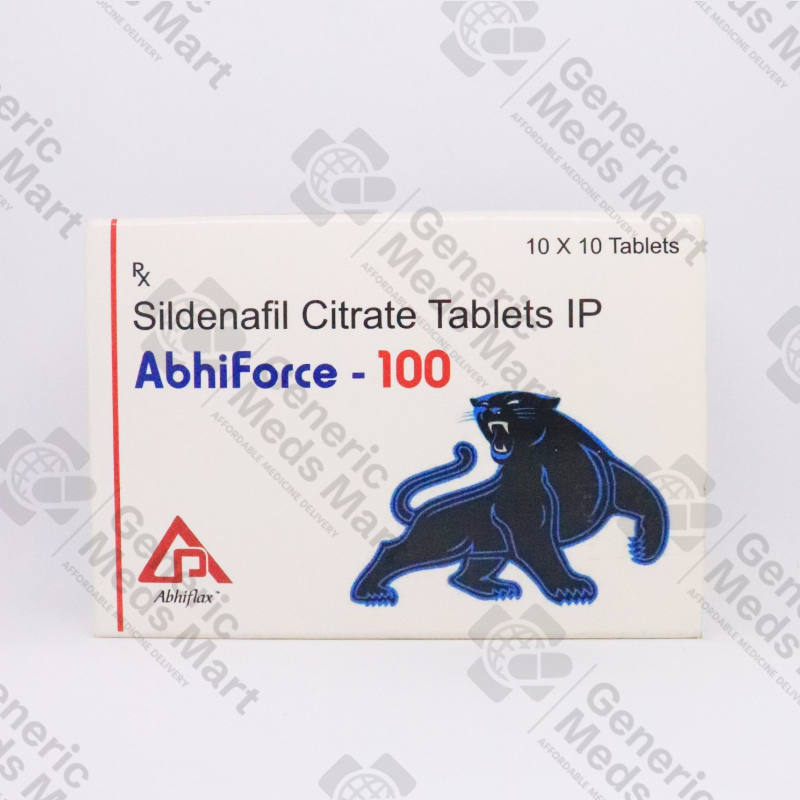 Abhiforce 100 mg sildenafil tablets for erectile dysfunction treatment