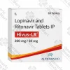 Pack of Generic Hivus-LR 200/50 mg tablets (lopinavir + ritonavir) for HIV therapy